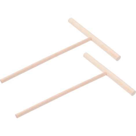 pièces d'étaloir à pâte à crêpes en bois, distributeur de pâte, ustensile de cuisine en bois, poêle ou sauteuse-15.50X12.00X0.90CM (1/4)