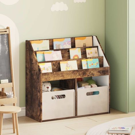 vidaXL Bibliothèque pour enfants Chêne fumé 72,5 x 29,5 x 69 cm