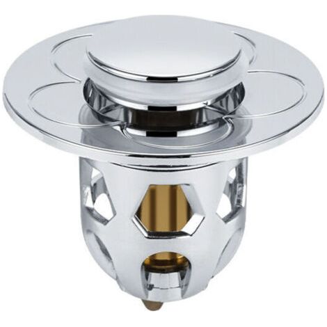 Neuester universeller wasserdichter Spülbeckenstöpsel, verzinkter Abfluss-Rückprallkern, Spülbecken, Pool, Kupferkern, Druckverschluss, wasserdichter Düsenstöpsel, 2er-Pack (1/4)