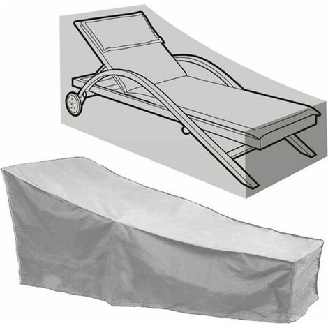 Housse de Chaise Longue, Housse de Protection imperméable transat de Jardin 208 x 76 x 41/79cm (1/4)