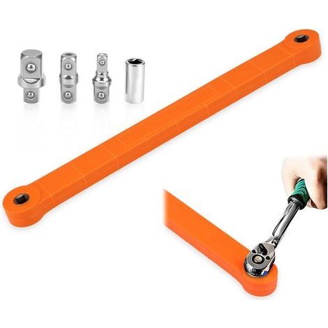 Jeu de clés à douille coudées robustes - 39 cm - Orange - Rallonge (1/5)