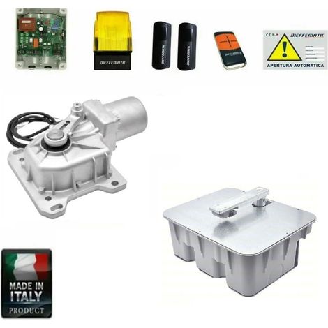 Kit Cromo 1 Anta Automazione Cancello Battente 24v Interrato + Cassa Fondazione