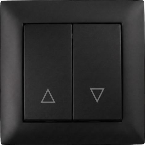 Toolight Interrupteur Pour Store Vénitien Avec Cadre Oste Jnh009-w Black (1/5)