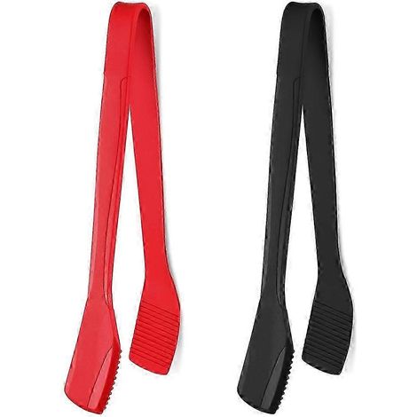 Lot de 2 pinces de cuisine en silicone de 28 cm (11 pouces) avec embouts en silicone pour la cuisson et le service.