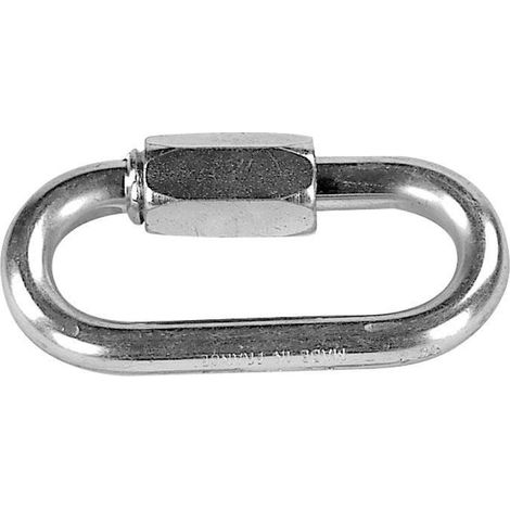 Maillon rapide - 12 mm - acier zingué - 1500 kg - gris