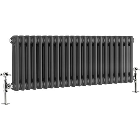 Warmehaus Traditional Double Anthracite Radiator 300 x 1010mm (1/5)