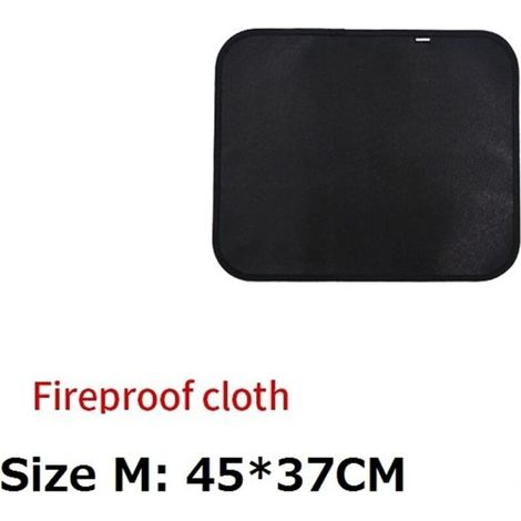 Alfombrilla protectora para chimenea de 45x37 cm, alfombrilla ignífuga para parrilla, alfombrilla protectora para fogata, protector de suelo resistente al calor, para barbacoa al aire libre, jardín y  (1/3)