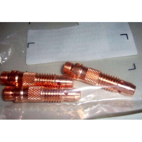 3 DIFFUSORI ELETTRODO D.1,6 TIG TELWIN ORIGINALE 802250 TORCIA ST17 ST26 ST26V (1/2)