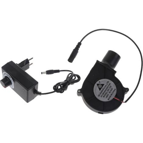 Ventilateur de barbecue avec prise UE, souffleur d'air 12 V à vitesse réglable, allume-feu, ventilateur de cuisson-AquaForge