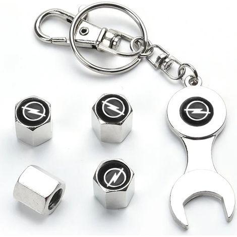 (OPEL) 4 bouchons de valve de pneu de voiture avec clé, compatibles avec OPEL Corsa, Insignia, Astra, Antara, Meriva Z (1/5)