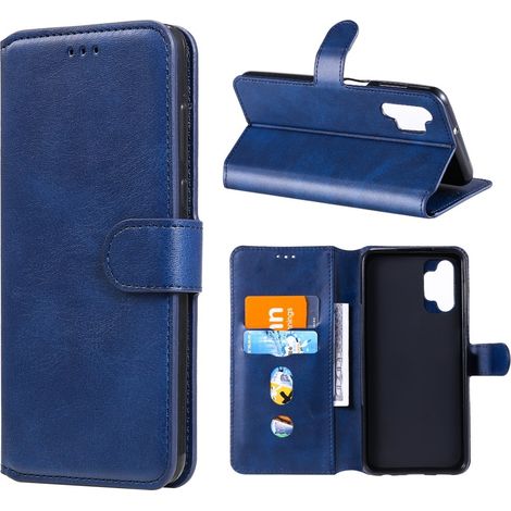 Kompatibel mit Samsung Galaxy A32 5G – Klassische Lederhülle – Blau (1/5)