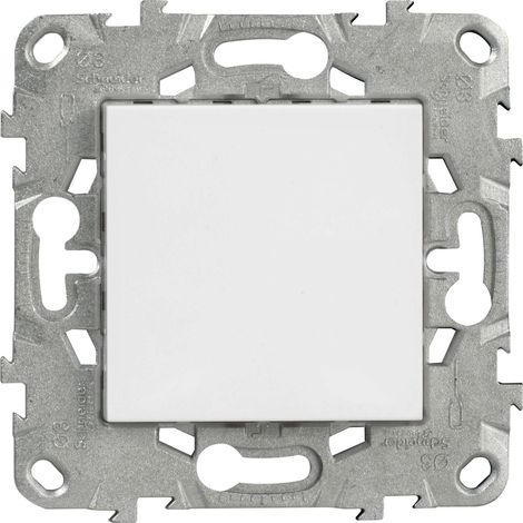 Schneider Electric – Mécanisme obturateur à vis 2 modules blanc – Pose encastrée – Matériau PVC – Installation rapide par vis et griffes (1/3)