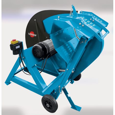 Leman – Scie à bûches électrique Ø600 – SKU LOSAB601LC – Moteur 3500W – Coupe jusqu'à 210mm – Chariot réglable et roues de déplacement