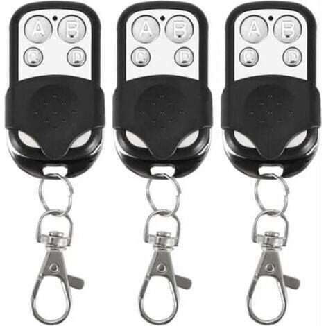 Set di 3 telecomandi universali per cancelli automatici, frequenza 433,92 MHz, codice fisso, 4 pulsanti per controllare fino a 4 cancelli.
