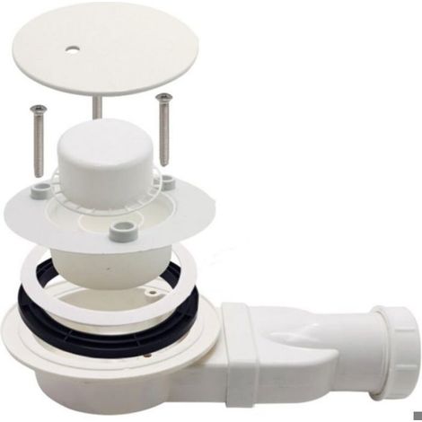 Drain de douche à sortie latérale - - Hauteur 1,6" - Débit 33L - Conception double usage - 40 mm, 50 mm, 90 mm (1/4)