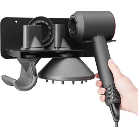 Supporto per asciugacapelli - Compatibile con Dyson - Montaggio a parete