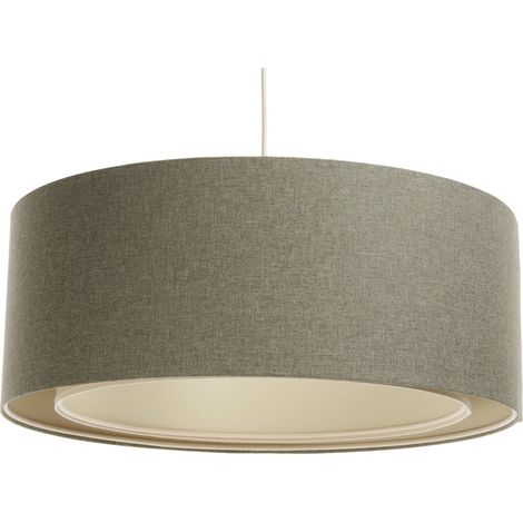 Suspension boho élégant en tissu structuré pour salon ou chambre - Ø 40 cm - H20 cm (1/5)