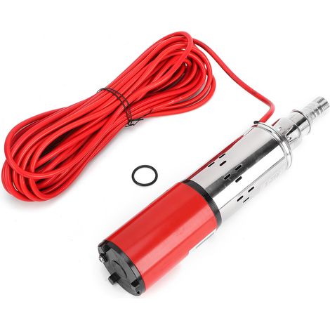 Pompe à eau solaire électrique à vis submersible, hauteur de refoulement de 50 mètres, débit de 1,5 m/h, alimentation 24 V CC