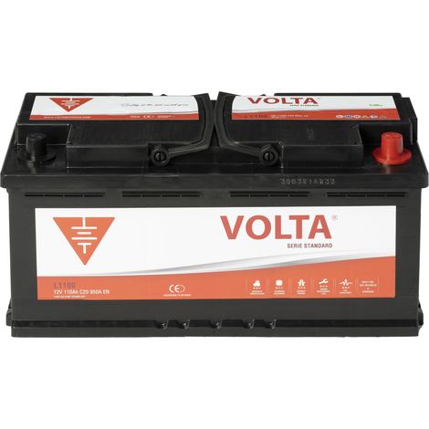 Batería de coche Volta STANDARD 12V 110AH 950A 393x175x190mm +Dcha. (1/2)