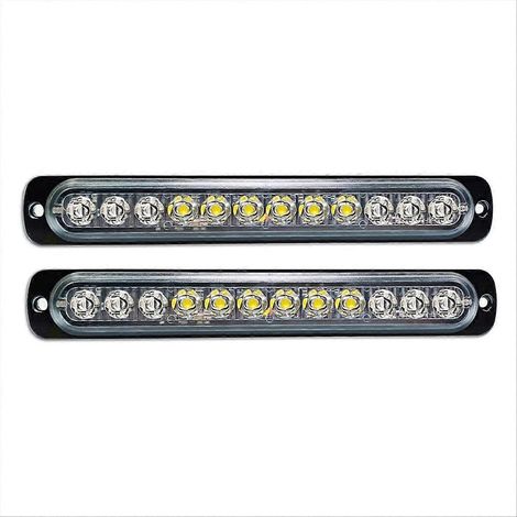 12 LED-Notfall-Blinklichter, blau und weiß (1/5)