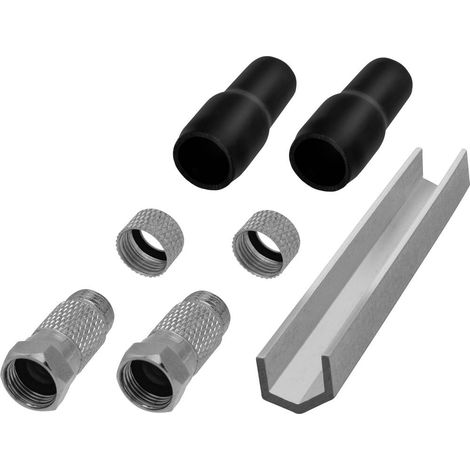 TRU COMPONENTS TC-6936296 F mâle avec manchon de protection contre les pliages Connexions: Fiche mâle F Diamètre de câb