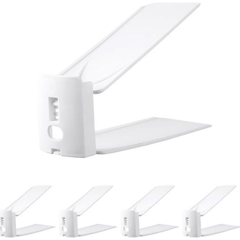 Système de rangement pour chaussures - Niveaux réglables - 3 hauteurs - Gain de place - Double compartiment de rangement - Pour chaussures plates femme - Baskets femme - Bottes femme (1/5)