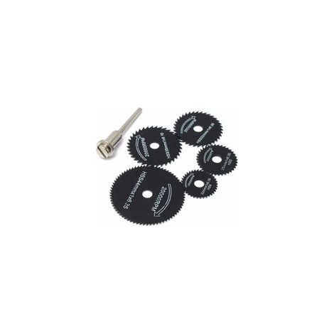 Lames de scie circulaire - Pour outil Dremel - Pour la découpe du bois et du métal RTGPT (Lot de 6) Noir
