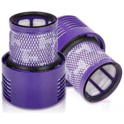 2 Paquet Lavables Réutilisables Filtre de Remplacement pour Dyson V10 Cyclone Animal Absolute Motorhead Total Clean Pro Extra Aspirateur Sans Fil avec Brosse de nettoyage (1/5)