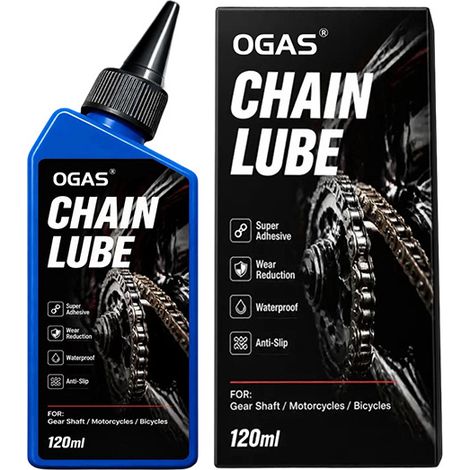 OGAS chain lubricant, motorcycle chain oil, high-performance motorcycle chain lubricant, bearing and gear oil. (1/5)