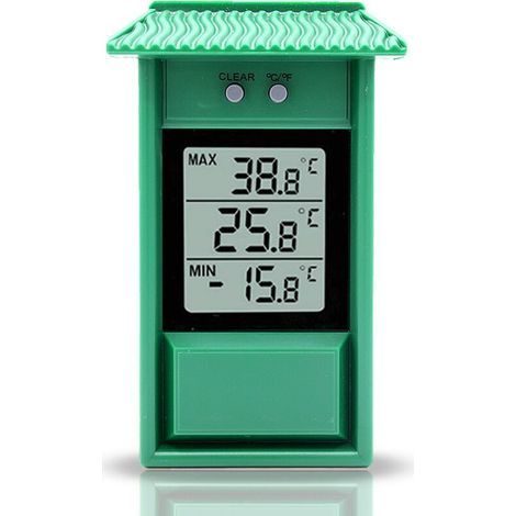 Fishtec – Digitales LCD-Kabinenthermometer – Min./Max.-Anzeige – Temperatur -20 bis +50 °C – Wandmontage – LCD-Bildschirm 40 x 46 mm (1/5)
