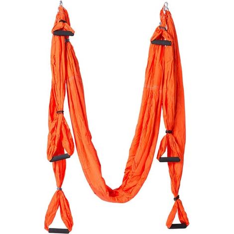 Hamac de yoga aérien avec kit de fixation pour adultes et enfants, harnais trapèze anti-gravité pour yoga d'intérieur, outil d'inversion pour salle de sport et domicile. (1/2)