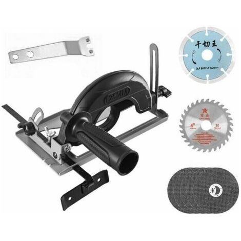 Angle 0-45 ° Réglable 0-40 mm Réglage de la profondeur de coupe Support de positionnement Meuleuse d'angle Retrofit Base de rainurage pour meuleuse d'angle 100-125 mm————Produits de vente chaude (1/5)