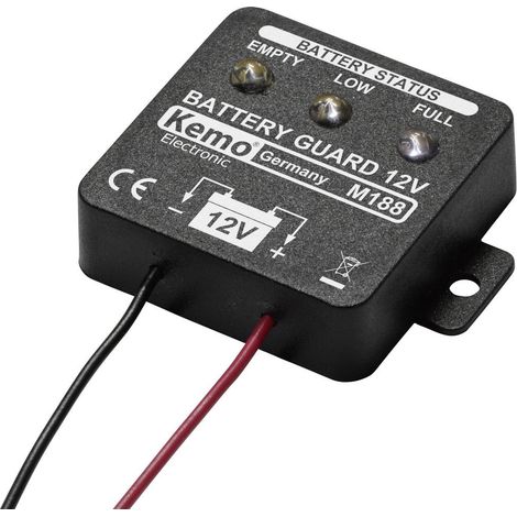 KEMO ELECTRONIC - INDICATORE LIVELLO CARICA BATTERIE PIOMBO 12V UNIVERSALE A 5 LIVELLI LED (1/3)