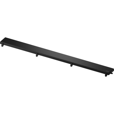 TECEdrainline Copertura di design ''steel'' in acciaio inox con rivestimento colorato per canalina doccia, Nero opaco, 900 mm, 600985