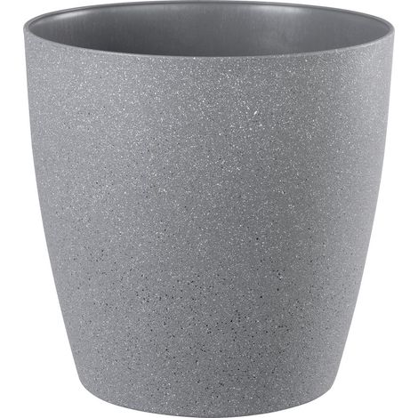 Blumentopf Strend Pro Stone, 35x35 cm, grau, Stein-Effekt