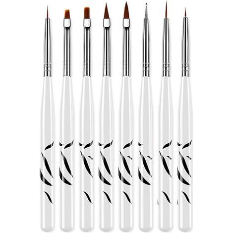 Lot de 8 pinceaux de précision miniatures pour artistes, adaptés à la peinture acrylique, aquarelle, huile, visage, ongles et maquettes. (1/5)