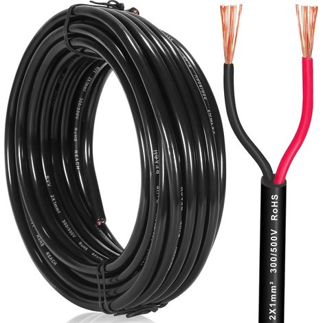 Câble remorque de Voiture 2 Fils 5M, Câble Rond 2 Fils pour remorque,Cable Feux remorque 2 Broches,Câble de véhicule 2 x 1,0 mm² (1/4)