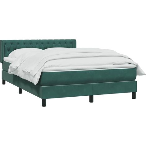 Boxspringbett mit Matratze Dunkelgrün 160x220 cm Samt vidaXL (1/5)
