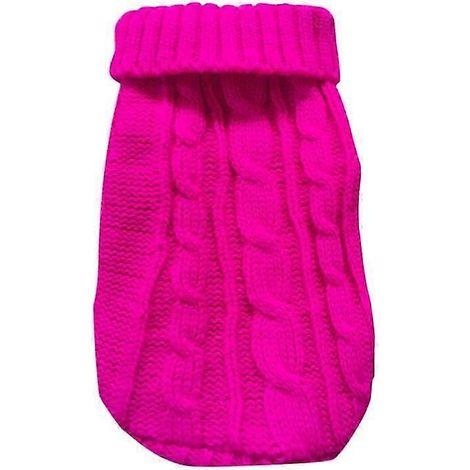 Suéteres para perros, ropa de invierno para perros pequeños, suéter cálido, abrigo para gatos, ropa de lana suave para perros, camiseta, chaqueta, rojo rosa. (1/5)
