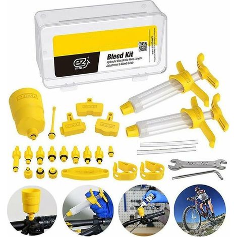 Kit De Purge De Frein Vélo Hydraulique Disque De Frein Huile Minérale VTT Outils De Réparation De Frein De Vélo -