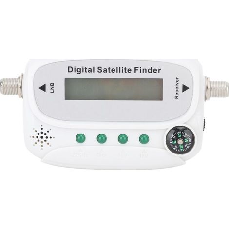 – Rilevatore di satelliti digitale – Ricerca del segnale dell'antenna TV – Frequenza 950-2150 MHz – Display retroilluminato – Alimentazione 13-18 V CC – 13-18 V CC -Crezuo