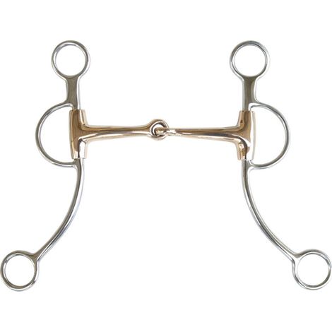Argent - Morsure de Ren's Brad en acier inoxydable avec embouchure en cuivre