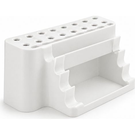 Organizador de pinceles, soporte blanco con bandeja, 26 plazas (1/3)