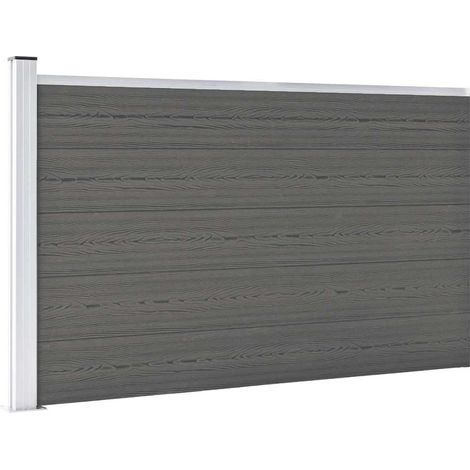 Clôture de jardin-Grillage de jardin WPC 175x105 cm Gris (1/5)