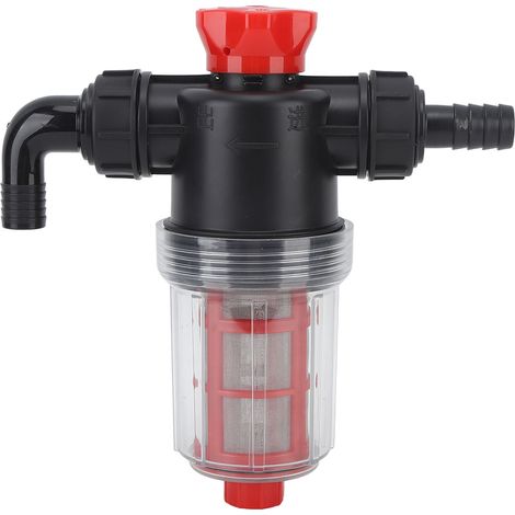 Filtre à eau pour pompe d'irrigation, filtration double couche à mailles fines, débit élevé, crépine en ligne pour jardin et pelouse, connecteur 38 mm (tube externe 1,5 pouce) (1/5)