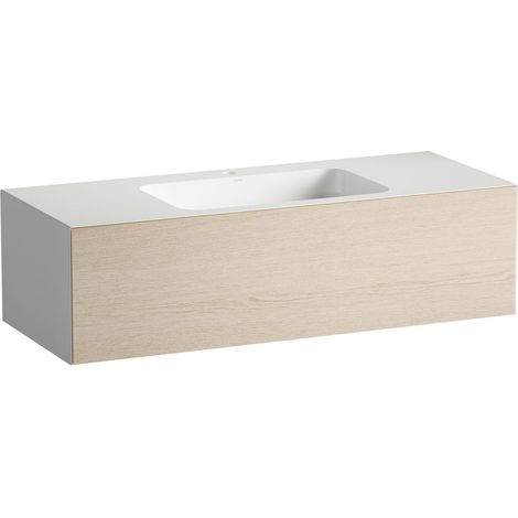 LAUFEN FOLIO lavabo, suspendido, rectangular, 1 cajón, 1 agujero (1/2)