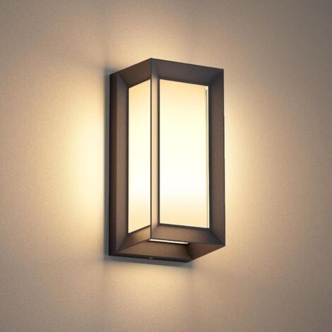 Applique Murale E27 Extérieure Intérieur,Lampe Murale Moderne Imperméable IP65, Éclairage Mural pour Couloir Entrée Balcon,Ampoule non Incluse, Noir (1/5)