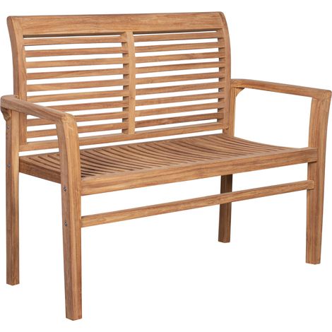 deVries Stapelbank ""WOODIE-LAMELLE"" aus Teakholz zerlegt Größe: 120x52x92 cm