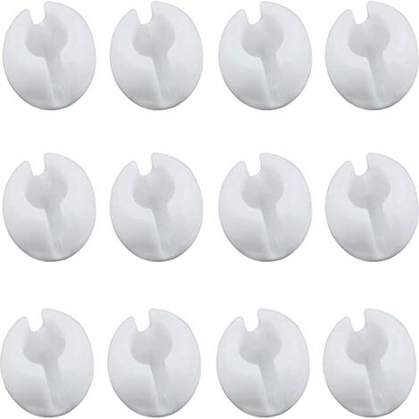 Boucles de positionnement blanches, ensemble de 12 pièces, accessoires pour stores vénitiens, accessoires de boucles de positionnement transparentes.