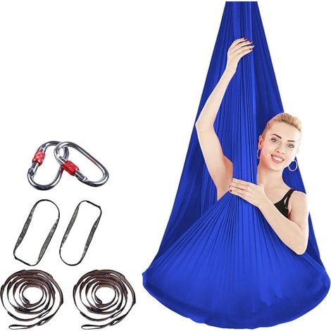 Hamac de yoga aérien bleu royal (1/5)